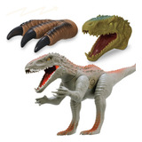 Kit Dinossauro Indominus Furious + Fantoche + Garra Trex