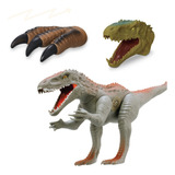 Kit Dinossauro Indominus Furious + Fantoche + Garra Trex