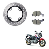 Kit Disco De Freio Traseiro E Pastilhas Cb 300 Cb300 Sem Abs
