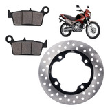 Kit Disco + Pastilha Freio Tras Honda Nx 400 Falcon Ano 2006