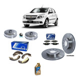 Kit Disco Pastilha Tambor Sapata Freio Gm Agile (ventilado)