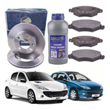 Kit Disco Sólido+pastilhas+óleo De Freio Peugeot 206 1.4 8v