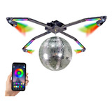 Kit Discoteca Rgb Globo 30cm Deltrônica 4 Canhões Strobo Led