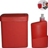 Kit Dispenser Para Detergente E Lixeira