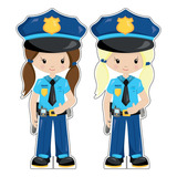 Kit Display De Chão Festa Infantil Polícia Feminina