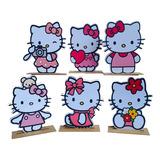 Kit Display De Mesa 16 Peças Festa Hello Kitty/turma Mdf