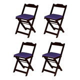 Kit Dobrável Com 4 Cadeiras Boteco