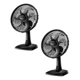 Kit Dois Ventilador De Mesa Mondial 30cm Super 6 Pás Vsp-30b 127v
