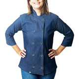 Kit Dolma Jeans Leve Feminina + Bandana Top Chef Conforto 