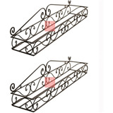 Kit Duas Floreiras Vertical Jardim Externo 60cm Ferro Oferta