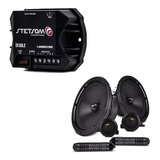 Kit Duas Vias 6' Bravox 190w Rms Cs60bk + Módulo Stetsom 160