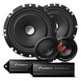 Kit Duas Vias Alto Falante Pioneer 6 Polegadas Para Portas
