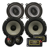 Kit Duas Vias Audiophonic Ks 6.2 + Audiophonic Coaxial Cs525 Cor Preto