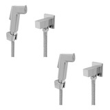 Kit Ducha Higiênica Completa Metal Cromada Luxo 1/4 De Volta