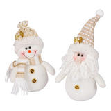 Kit Dupla Natal Papai Noel Boneco Neve Presente Decoração