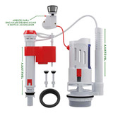 Kit Duplo P/ Caixa Acoplada 3/6l Egaprime - Lat. Sup. Front