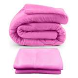 Kit Edredom Queen 3 Peças Com Fronha De Malha 50x70 Cobertor