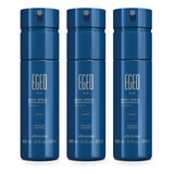 Kit Egeo Blue: Body Spray Desodorante 100ml (3 Itens) Fragrâ