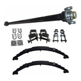 Kit Eixo Suspensão Para Carretinhas Reboque 1000kg