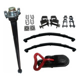 Kit Eixo Suspensão Para Carretinhas Reboque Trailers 400kg
