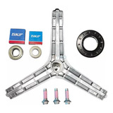 Kit Eixo Tripe Lavadora Samsung Wf106 Rolamentos Parafusos