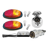 Kit Eletrico Instalação Lanterna Carretinha Reboque 6 Polos.