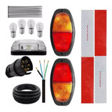 Kit Eletrico Instalação Lanterna Carretinha Reboque Completo