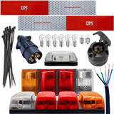 Kit Elétrico Instalação Lanterna Carretinha Reboque Luz E Ré