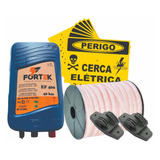 Kit Eletrificador Cerca Rural F40 + Fita 200m + Isolador Wpt