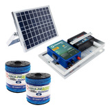 Kit Eletrificador Rural Cerca Elétrica Solar + 1000m Fio