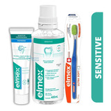 Kit Elmex Sensitive - Enxaguatório+ Creme Dental+ Escova