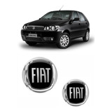 Kit Emblema Fiat Preto Grade E Mala Palio Bolha G3 2004/2018