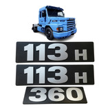 Kit Emblema Letreiro Lateral Frontal Scania 113h 360 - Jogo