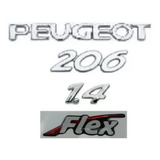 Kit Emblema Peugeot 206 1.4 Flex
