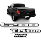 Kit Emblema Resinado Traseiro Tampa Caçamba L200 Triton Hpe