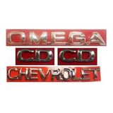 Kit Emblemas Chevrolet Omega Cd Cromado