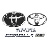 Kit Emblemas Corolla Xei Toyota Logo Mala Grade 2009 2010 20