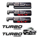 Kit Emblemas F-250 Xlt Turbo Diesel