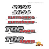Kit Emblemas Mercedes Benz 2638 + Top Brake + Eletronico
