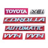 Kit Emblemas Toyota Corolla Xei Automatic Vvt-i 03 A 08 