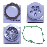 Kit Embreagem Scud Cb 300 Xre 300 Cubo Platô Discos Junta