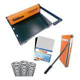 Kit Encadernadora + Guilhotina 30cm +100 Capas +100 Espirais