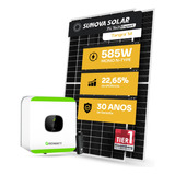 Kit Energia Solar 6 Placas + Inversor Growatt 450kwh Wifi