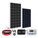 Kit Energia Solar Off Grid 310w Controlador 30a Invers. 127v Cor Preto Voltagem De Circuito Aberto 23.93v Voltagem Máxima Do Sistema 20.05v