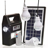 Kit Energia Solar Para Acampamento Com Rádio Fm + 3 Lâmpadas
