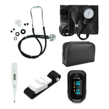 Kit Enfermagem Acadêmico Com Estojo Completo Preto - Premium