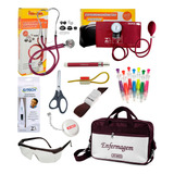 Kit Enfermagem Aparelho De Pressão+ Esteto Premium Cores