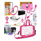 Kit Enfermagem Aparelho De Pressão Pink+ Esteto Duplo+ Bolsa