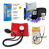 Kit Enfermagem + Aparelho Medidor Glicose Completo Premium