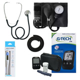 Kit Enfermagem + Aparelho Medidor Glicose Completo Premium